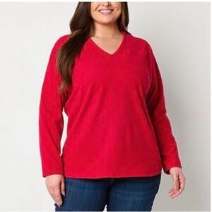 ❤️ St. John’s Bay Plus Size Polar Fleece Sweatshirt – 4X ❤️